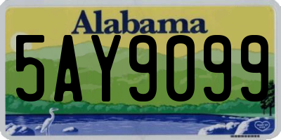 AL license plate 5AY9099