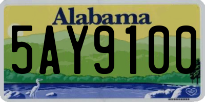 AL license plate 5AY9100
