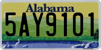 AL license plate 5AY9101