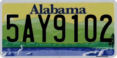 AL license plate 5AY9102