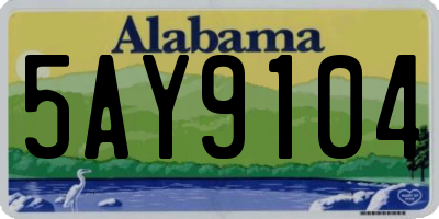 AL license plate 5AY9104