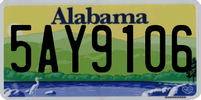 AL license plate 5AY9106