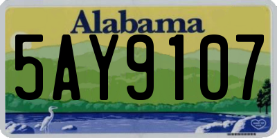 AL license plate 5AY9107