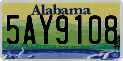 AL license plate 5AY9108