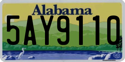 AL license plate 5AY9110