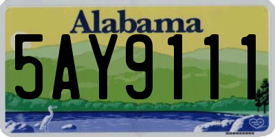 AL license plate 5AY9111