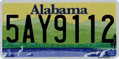 AL license plate 5AY9112