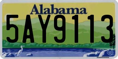 AL license plate 5AY9113