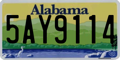 AL license plate 5AY9114