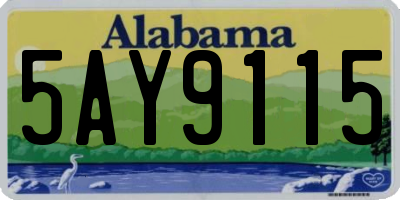 AL license plate 5AY9115
