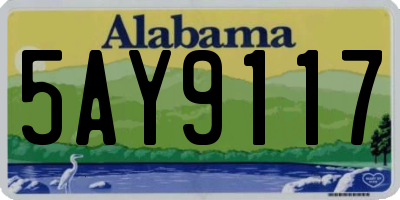 AL license plate 5AY9117