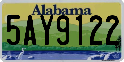 AL license plate 5AY9122