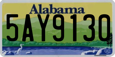 AL license plate 5AY9130