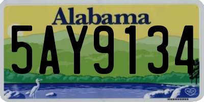 AL license plate 5AY9134