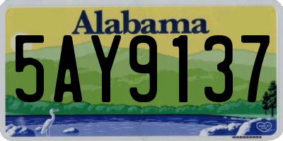 AL license plate 5AY9137