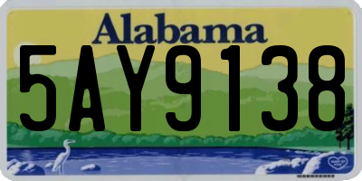 AL license plate 5AY9138