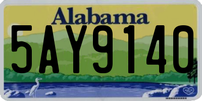 AL license plate 5AY9140