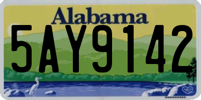 AL license plate 5AY9142