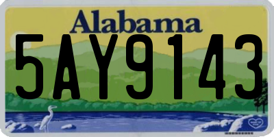AL license plate 5AY9143