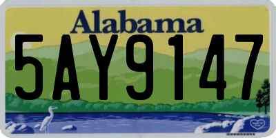 AL license plate 5AY9147