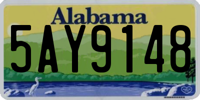 AL license plate 5AY9148