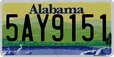 AL license plate 5AY9151