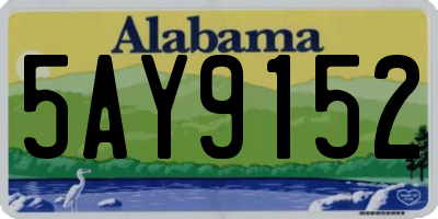 AL license plate 5AY9152