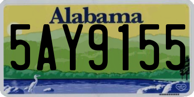 AL license plate 5AY9155