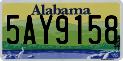 AL license plate 5AY9158
