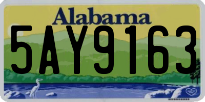 AL license plate 5AY9163
