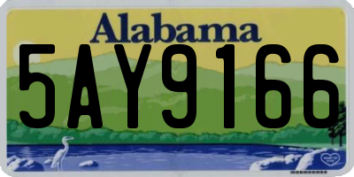 AL license plate 5AY9166