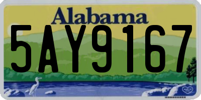 AL license plate 5AY9167