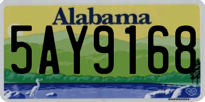 AL license plate 5AY9168