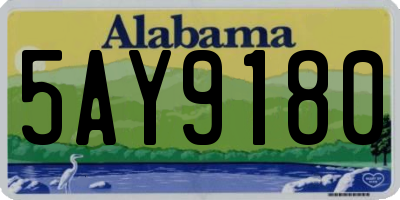 AL license plate 5AY9180