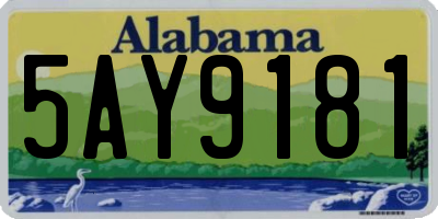 AL license plate 5AY9181