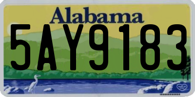 AL license plate 5AY9183