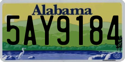 AL license plate 5AY9184