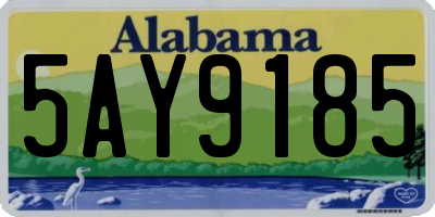 AL license plate 5AY9185