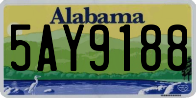 AL license plate 5AY9188
