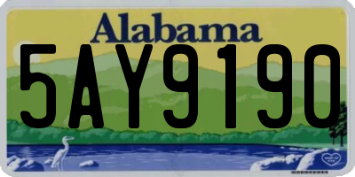 AL license plate 5AY9190