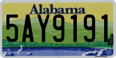 AL license plate 5AY9191