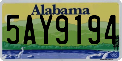 AL license plate 5AY9194
