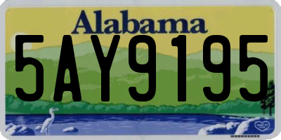AL license plate 5AY9195