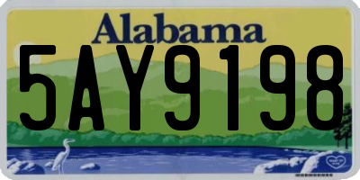 AL license plate 5AY9198