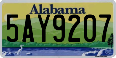 AL license plate 5AY9207