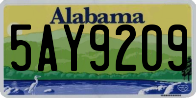 AL license plate 5AY9209
