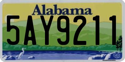 AL license plate 5AY9211