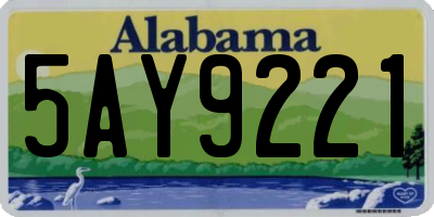 AL license plate 5AY9221