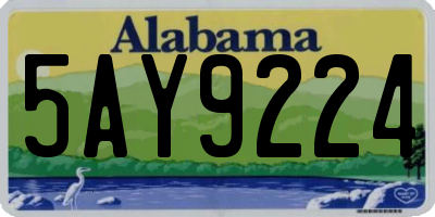 AL license plate 5AY9224