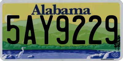 AL license plate 5AY9229